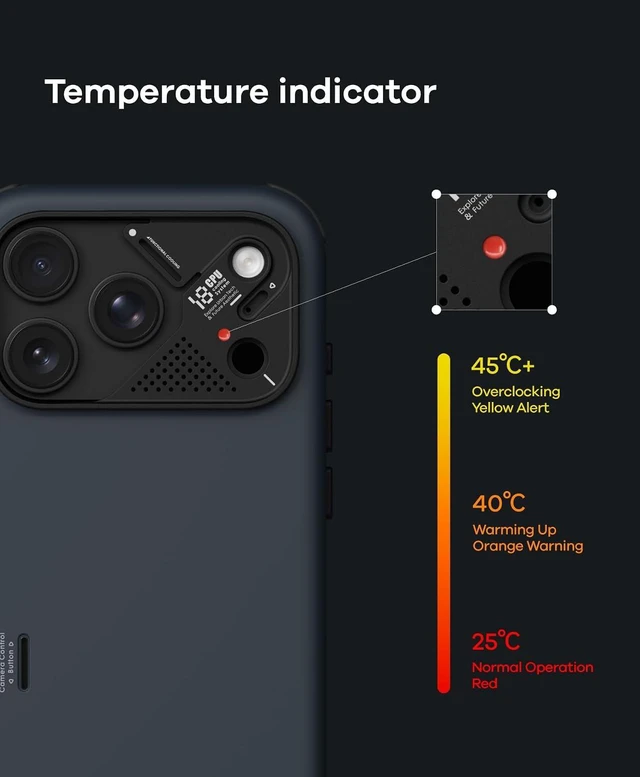Alt view image 3 of 7 - Aulumu A18 for iPhone 18 Pro Armor Shockproof Case | Dark Blue
Compatible with MagSafe | Corner Bumpers | 3-Layer Protection | CoolHyper Cooling | Aluminum Camera Guard | Camera Control