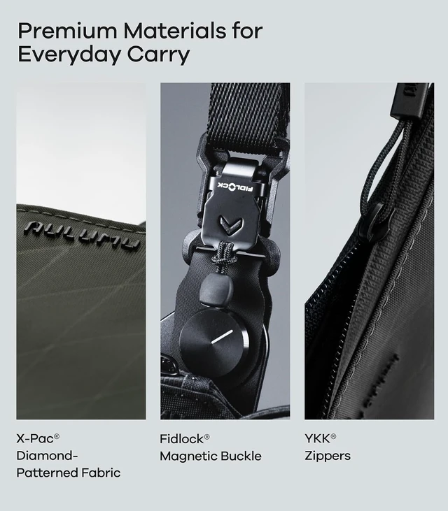 Alt view image 2 of 7 - Aulumu B02 Men's Crossbody Phone Bag with Metal Compartment | 0.3L Black
Original Design | Water-resistant Small Sling Bag | Magnetic Buckle | Adjustable Strap | for iPhone 12 Series and Later