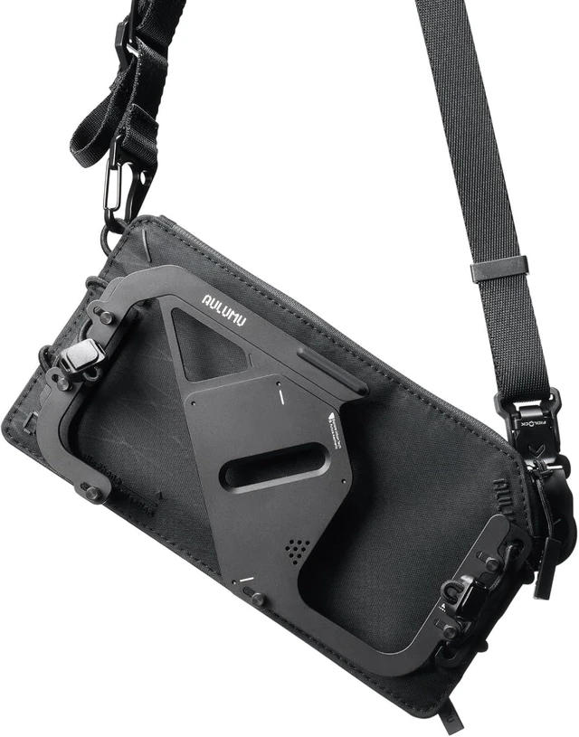 Main image of Aulumu B02 Men's Crossbody Phone Bag with Metal Compartment | 0.3L Black
Original Design | Water-resistant Small Sling Bag | Magnetic Buckle | Adjustable Strap | for iPhone 12 Series and Later