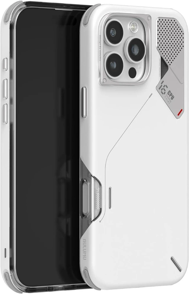 Main image of Aulumu A16 Shockproof iPhone 16 Pro Max Case | Updated Camera Control | Real Cooling | Aluminum Alloy Camera Frame | Multi-Layer Composite Protection - White
