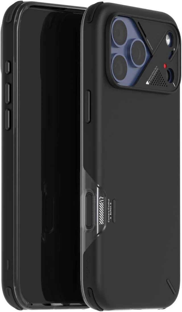 Main image of Aulumu A17 Shockproof iPhone 17 Pro Max Case | with Camera Control | CoolHyper | Aluminum Alloy Camera Frame | Multi-Layer Composite Protection - Black