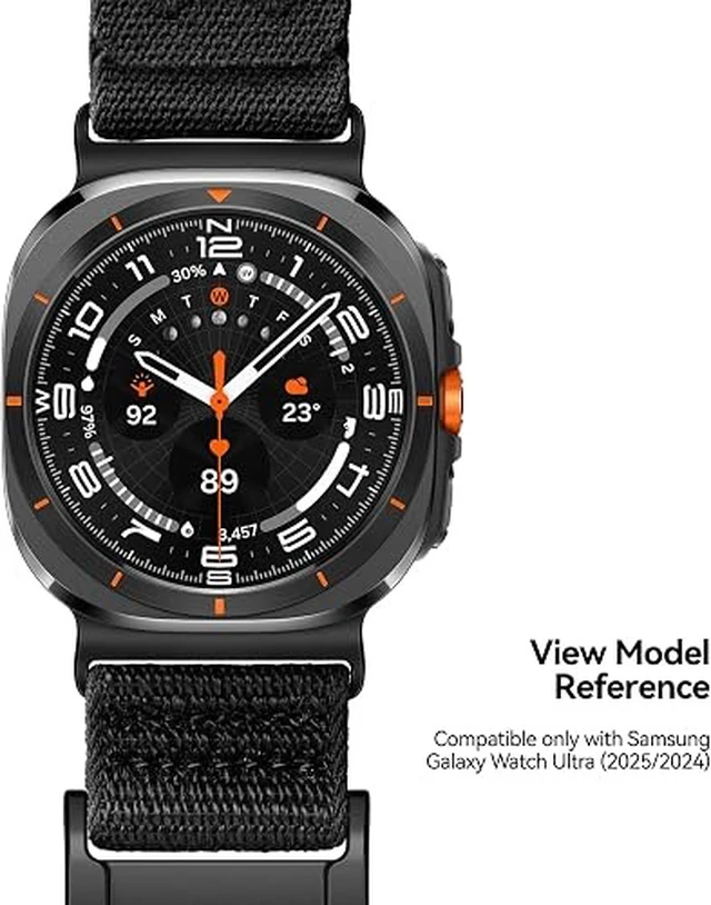 Alt view image 2 of 6 - Aulumu CS03 Titanium Galaxy Watch Ultra (2025/2024) 47MM Snap Functional Buckle Band | Luxury Embossed Texture Knit | Quick-release Design | For Samsung Watch Ultra Bands 47MM
