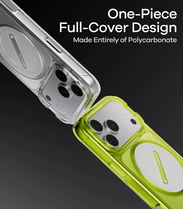 Alt view image 2 of 7 - Aulumu A18 for iPhone 18 Pro & 17 Pro Ghost Lumen Transparent Case | Yellow
MagSafe-Compatible | With Touch-Sensitive Buttons | Glow-in-the-Dark | IML Process | Made from Polycarbonate