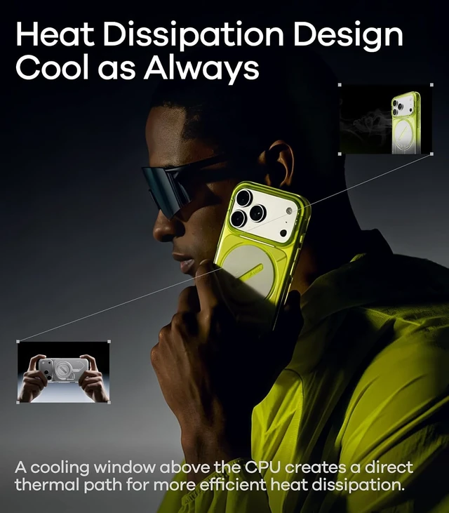 Alt view image 4 of 7 - Aulumu A18 for iPhone 18 Pro & 17 Pro Ghost Lumen Transparent Case | Yellow
MagSafe-Compatible | With Touch-Sensitive Buttons | Glow-in-the-Dark | IML Process | Made from Polycarbonate