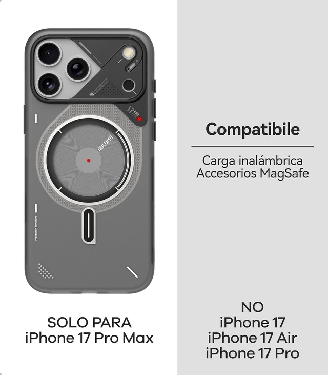 Alt view image 7 of 7 - Aulumu A17+ G05 AIR Ultimate Bundle, Compatible with iPhone 17 Pro Max, Includes Phone Stand (A17) Semi-Transparent White + (G05 AIR) Silver