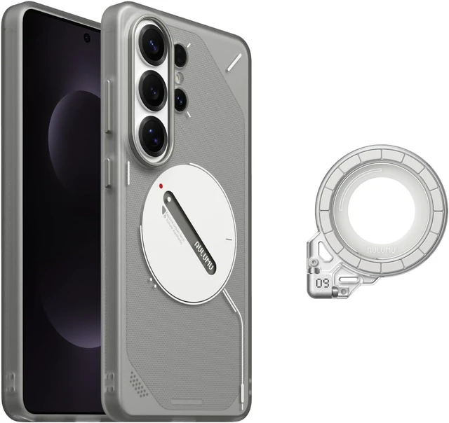 Main image of Aulumu S26 Ultra Galaxy Magnetic Case+G09 Ghost Infinite 360° Magnetic Ring Grip,Includes (S26) Translucent Gray+ (G09) Ghost Transparent