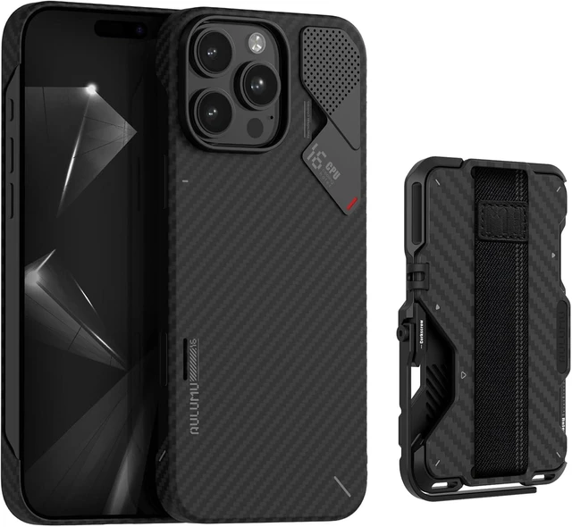 Main image of Aulumu A16 Aramid Fibre + G03 Carbon Fibre for iPhone 16 Pro Max | Luxury Technology Kit