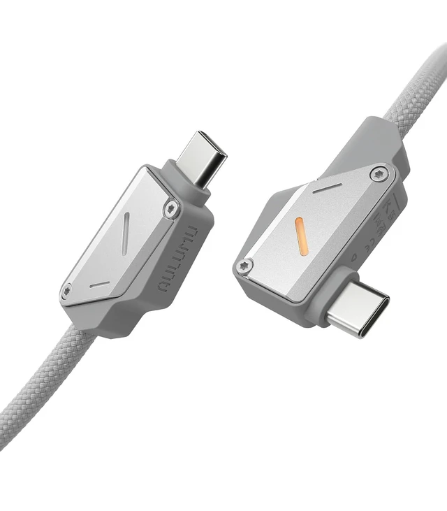 Alt view image 2 of 7 - Aulumu M07 240W USB-C to USB-C Cable Gray 6.6FT + G05 Pro Magnetic Phone Kickstand with EDC Multi-Tool Black