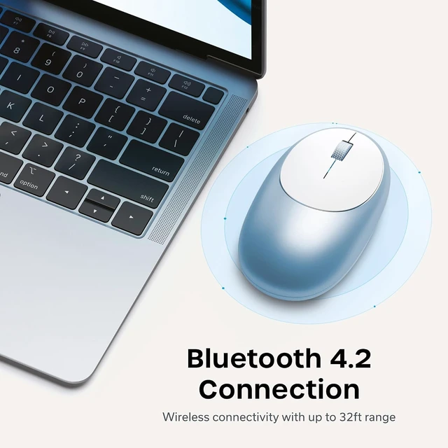 Alt view image 5 of 7 - Satechi M1 Wireless Bluetooth Mouse, USB-C Rechargeable, Space Gray
Compact and portable, for MacBook, iPad, iPad mini, Mac mini, iMac, Windows Blue