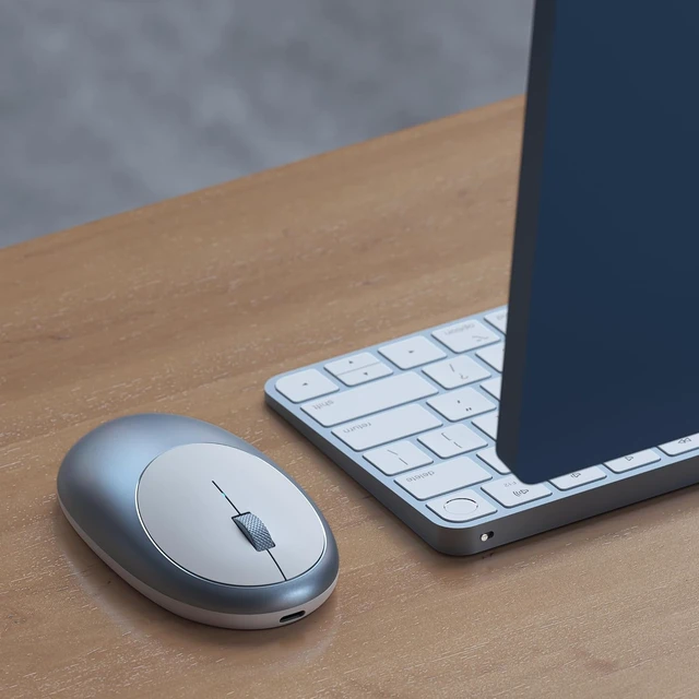 Alt view image 7 of 7 - Satechi M1 Wireless Bluetooth Mouse, USB-C Rechargeable, Space Gray
Compact and portable, for MacBook, iPad, iPad mini, Mac mini, iMac, Windows Blue