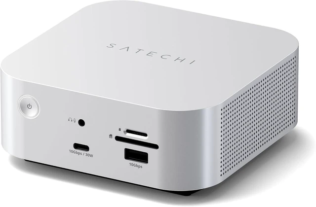 Main image of Satechi Thunderbolt 5 CubeDock with Built-in NVMe SSD Enclosure, Silver
USB-C Docking Station, 80/120Gbps USB4 v2, 140W Charging, Up to 8K Display, 2.5GbE, 10Gbps Type-A/C, Active Cooling