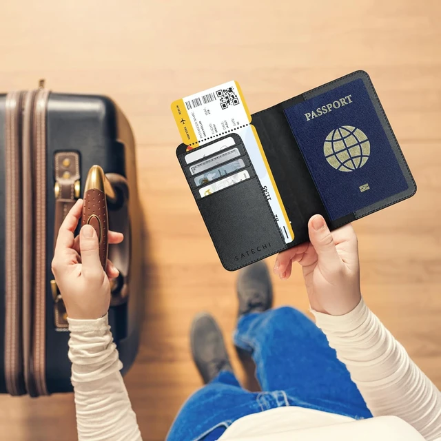 Alt view image 3 of 7 - Satechi Passport Holder with Find My Tracking, 4-Slot Card Wallet, Black
4-slot card wallet, wireless charging, RFID protection, vegan leather