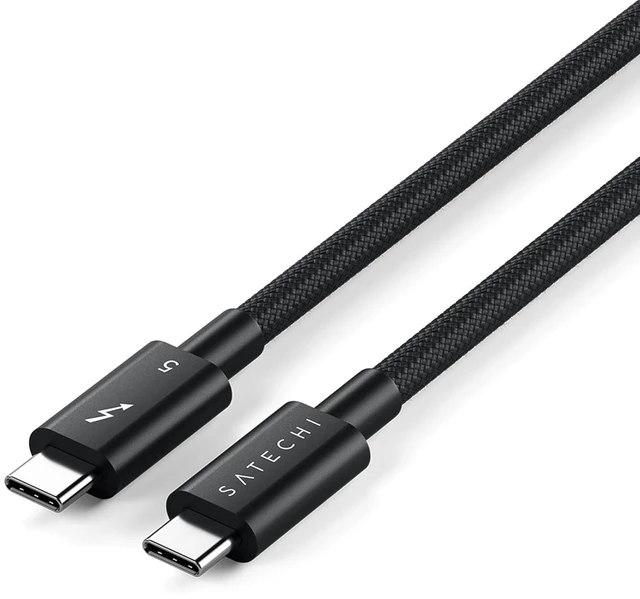 Main image of Satechi Certified Thunderbolt 5 Cable, 240W PD Charging, 120Gb/s Data
120 Gb/s data, dual 8K/60Hz, triple 4K/144Hz, braided design, fits iPhone 18, MacBook Air/Pro/Neo