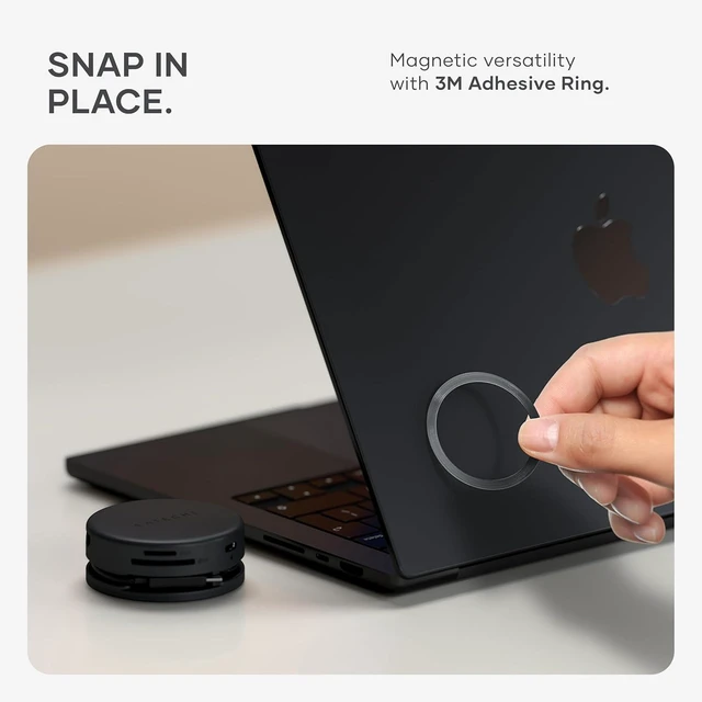 Alt view image 5 of 7 - Satechi OntheGo 7-in-1 USB-C Hub, 4K/60Hz HDMI, 100W PD, Space Black
100W PD, gigabit Ethernet, dual 5 Gbps Type-A ports, SD/microSD reader, coiled cable, fits Mac & Windows