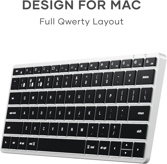 Alt view image 5 of 7 - Satechi Slim X1 Bluetooth Backlit Keyboard, Multi-Device Sync, Space Gray
Illuminated keys, for MacBook, iPad, iPad mini, Mac mini, iMac X1 Silver