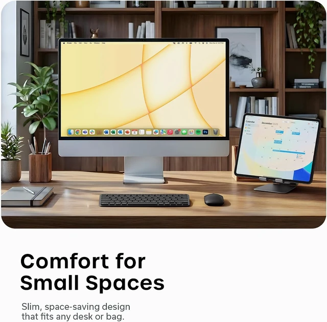 Alt view image 6 of 7 - Satechi Slim EX1 Wireless Keyboard, 4-in-1 Connectivity, Space Black
3 Bluetooth plus 2.4 GHz, instant OS remap, rechargeable battery, for Mac, Windows, Android
