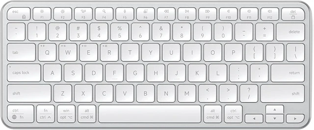 Main image of Satechi Slim EX1 Wireless Keyboard, 4-in-1 Connectivity, Space Black
3 Bluetooth plus 2.4 GHz, instant OS remap, rechargeable battery, for Mac, Windows, Android Silver Keyboard