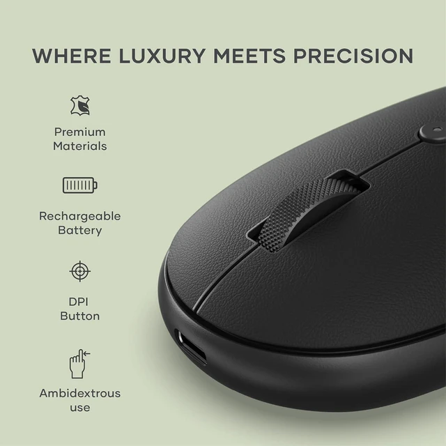 Alt view image 3 of 7 - Satechi OntheGo Bluetooth Mouse, Connect Up to 3 Devices, for Laptop, Black
USB-C rechargeable battery, compact & portable, for laptop, computer, tablet
