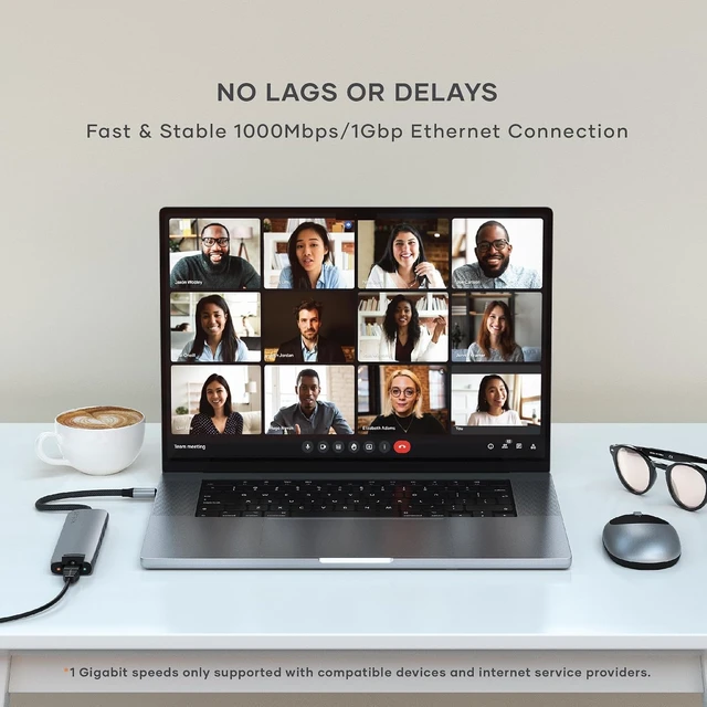 Alt view image 5 of 7 - Satechi 7-in-1 USB-C Hub with Ethernet, 4K/60Hz HDMI, Space Gray
USB hub, 100W PD Charging, 2X USB-A Data Ports, Micro/SD Card Readers, for MacBook Air/Pro/Neo, iPad Air/Pro, Windows