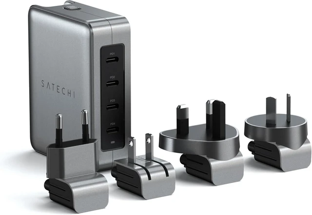 Main image of Satechi 145W 4-Port GaN Travel Charger, USB-C PD 3.1 Fast Charging
Works with MacBook Air/Pro/Neo, iPad Air/Pro, iPhone 12-18, Android, Windows