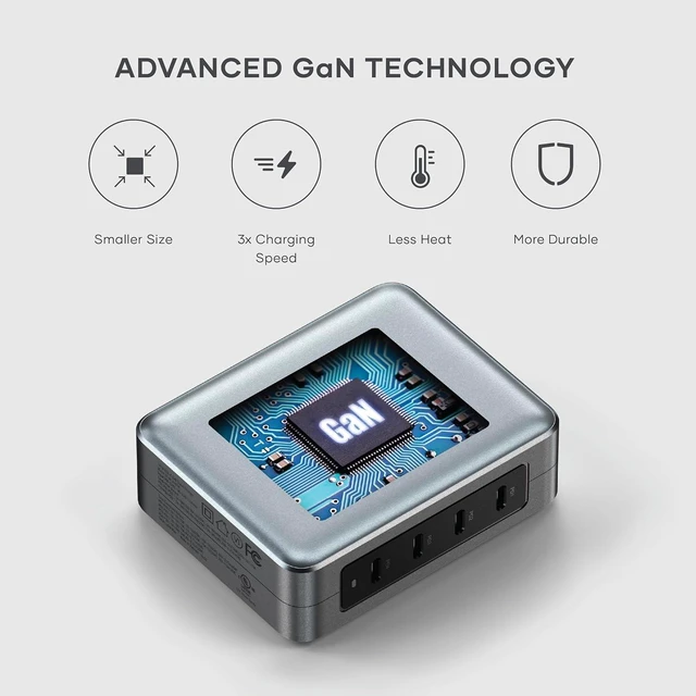 Alt view image 3 of 7 - Satechi 145W 4-Port GaN Travel Charger, USB-C PD 3.1 Fast Charging
Works with MacBook Air/Pro/Neo, iPad Air/Pro, iPhone 12-18, Android, Windows