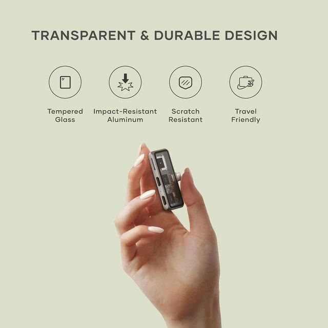 Alt view image 7 of 7 - Satechi 4-in-1 USB-C Mobile Hub, 4K HDMI, 100W PD Pass-Through Charging
100W PD Pass-Through Charging, 10 Gbps Data, 3.5 mm Audio Jack, for iPhone, iPad, MacBook, Switch MicroSD port