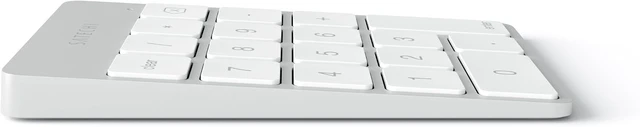 Alt view image 5 of 6 - Satechi Slim Aluminum Bluetooth Keypad, USB-C Rechargeable, Space Gray
18-Key Wireless Number Pad, for MacBook, iMac, iPad, PC, and Laptops Silver Micro USB