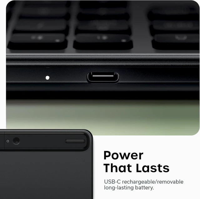 Alt view image 2 of 7 - Satechi Slim EX3 Wireless Keyboard, Bluetooth & 2.4 GHz, Space Black
Full-size with numpad, instant OS key remap, rechargeable battery, for macOS, Windows, Android