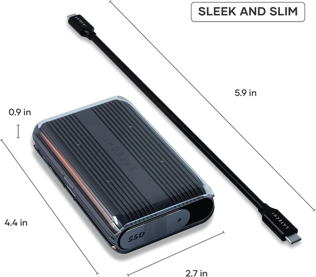 Alt view image 3 of 6 - Satechi USB4 NVMe SSD Pro Enclosure, 40Gbps Transfer, Up to 16TB Capacity
Up to 16TB capacity, aluminum housing, polycarbonate casing, fits 2280/2260/2242/2230mm drives (drive not included)