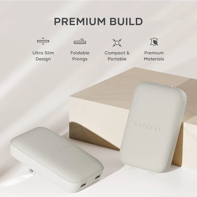 Alt view image 2 of 7 - Satechi OntheGo 67W GaN Wall Charger, PD 3.0 + PPS, Dual USB-C Ports, Black
Dual USB-C ports, 45W+20W split-charging mode, fits MacBook, iPad, iPhone 18, Galaxy, Pixel, Steam Deck Sand