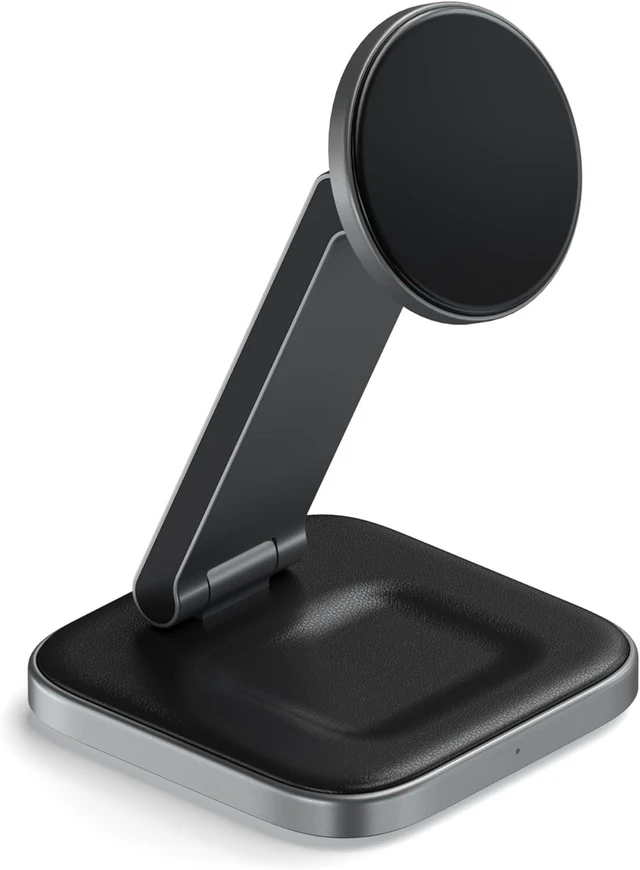 Main image of Satechi 2-in-1 Qi2 Wireless Charger, 15W Magnetic Charging
Foldable travel stand, fits iPhone 12-18, AirPods Pro