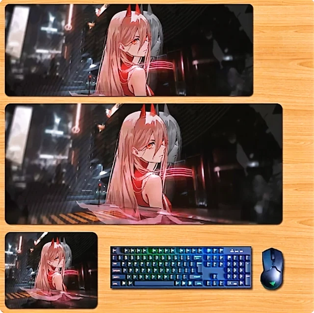 Main image of Chainsaw Man Skin mouse pad Extended Gaming Mouse Pad with Stitched Edges, Large Mouse pad with Non-Slip Rubber Base for Work & Gaming, Office & Home 300/250mm
