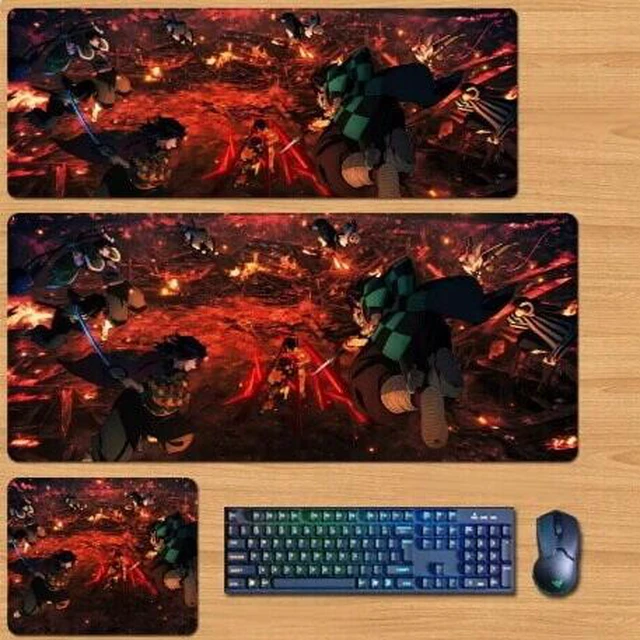 Main image of Demon Slayer: Kimetsu no Yaiba Skin mouse pad Extended Gaming Mouse Pad with Stitched Edges, Large Mouse pad with Non-Slip Rubber Base for Work & Gaming, Office & Home 300/250mm