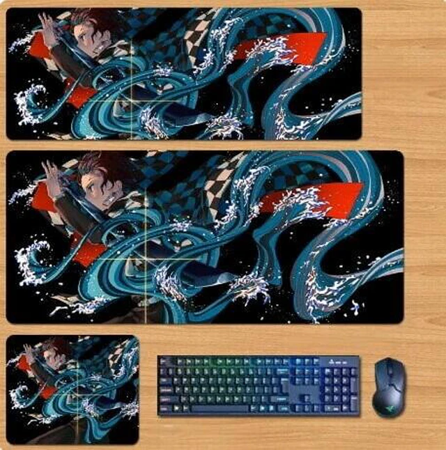 Main image of Demon Slayer: Kimetsu no Yaiba Skin mouse pad Extended Gaming Mouse Pad with Stitched Edges, Large Mouse pad with Non-Slip Rubber Base for Work & Gaming, Office & Home 300/250mm