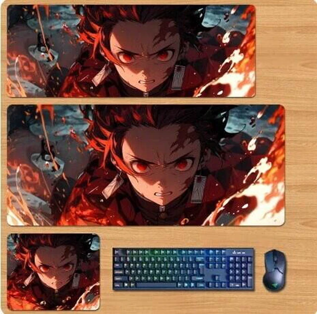 Main image of Demon Slayer: Kimetsu no Yaiba Skin mouse pad Extended Gaming Mouse Pad with Stitched Edges, Large Mouse pad with Non-Slip Rubber Base for Work & Gaming, Office & Home 300/250mm
