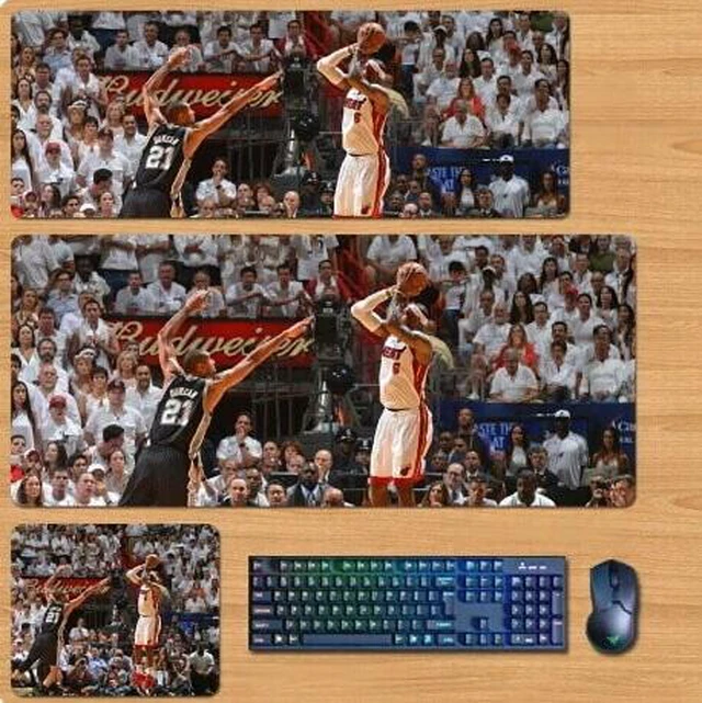Main image of NBA Skin mouse pad Extended Gaming Mouse Pad with Stitched Edges, Large Mouse pad with Non-Slip Rubber Base for Work & Gaming, Office & Home 300/250mm