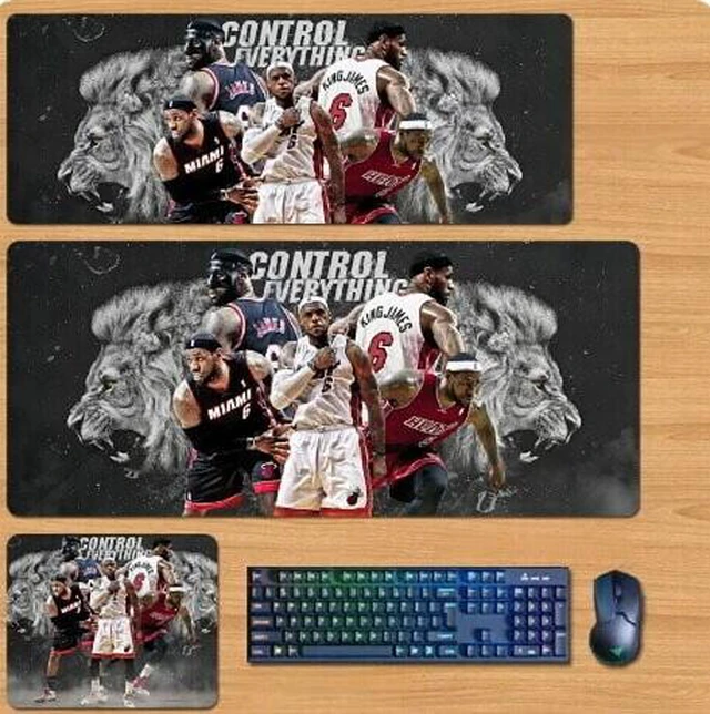 Main image of NBA Skin mouse pad Extended Gaming Mouse Pad with Stitched Edges, Large Mouse pad with Non-Slip Rubber Base for Work & Gaming, Office & Home 300/250mm