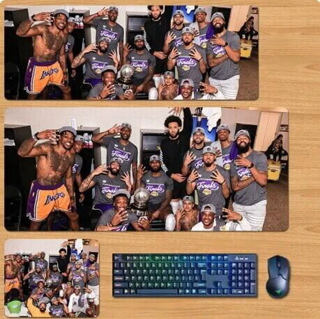 Main image of NBA Skin mouse pad Extended Gaming Mouse Pad with Stitched Edges, Large Mouse pad with Non-Slip Rubber Base for Work & Gaming, Office & Home 300/250mm