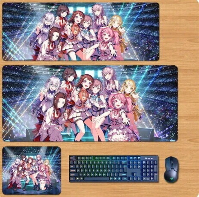 Main image of BanG Dream! Girls Band Party! Skin mouse pad Extended Gaming Mouse Pad with Stitched Edges, Large Mouse pad with Non-Slip Rubber Base for Work & Gaming, Office & Home 300/250mm