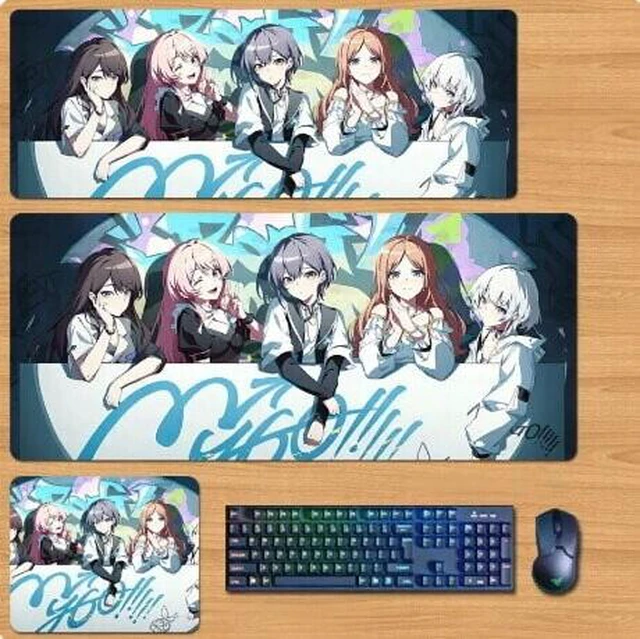 Main image of BanG Dream! Girls Band Party! Skin mouse pad Extended Gaming Mouse Pad with Stitched Edges, Large Mouse pad with Non-Slip Rubber Base for Work & Gaming, Office & Home 300/250mm