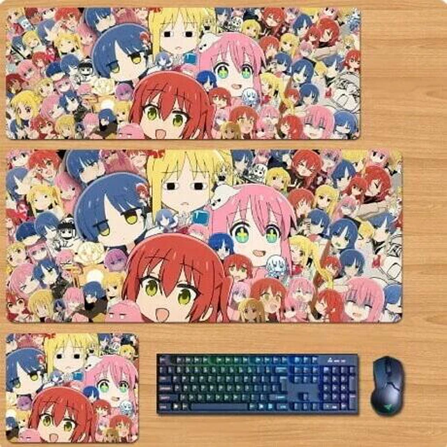 Main image of Bocchi the Rock Skin mouse pad Extended Gaming Mouse Pad with Stitched Edges, Large Mouse pad with Non-Slip Rubber Base for Work & Gaming, Office & Home