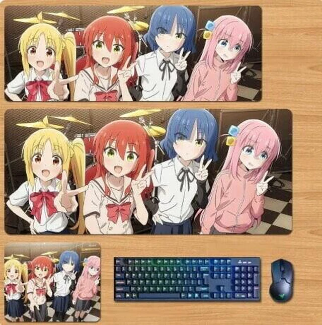 Main image of Bocchi the Rock Skin mouse pad Extended Gaming Mouse Pad with Stitched Edges, Large Mouse pad with Non-Slip Rubber Base for Work & Gaming, Office & Home 300/250mm