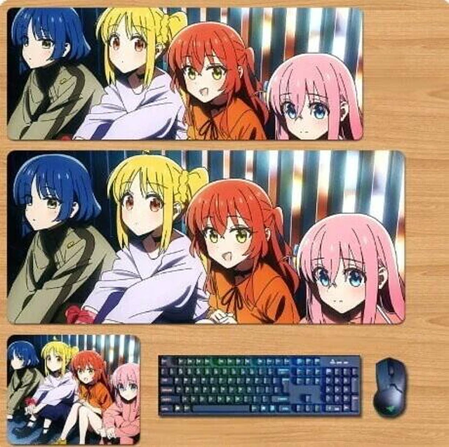 Main image of Bocchi the Rock Skin mouse pad Extended Gaming Mouse Pad with Stitched Edges, Large Mouse pad with Non-Slip Rubber Base for Work & Gaming, Office & Home 300/250mm