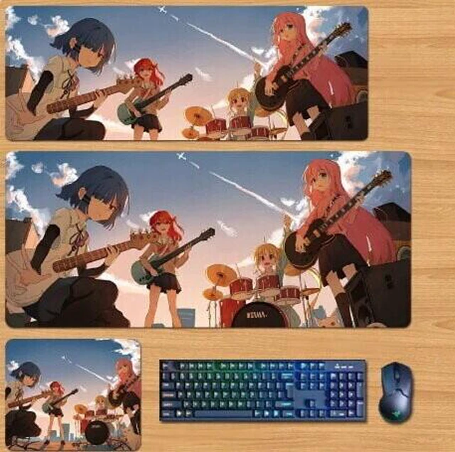 Main image of Bocchi the Rock Skin mouse pad Extended Gaming Mouse Pad with Stitched Edges, Large Mouse pad with Non-Slip Rubber Base for Work & Gaming, Office & Home 300/250mm