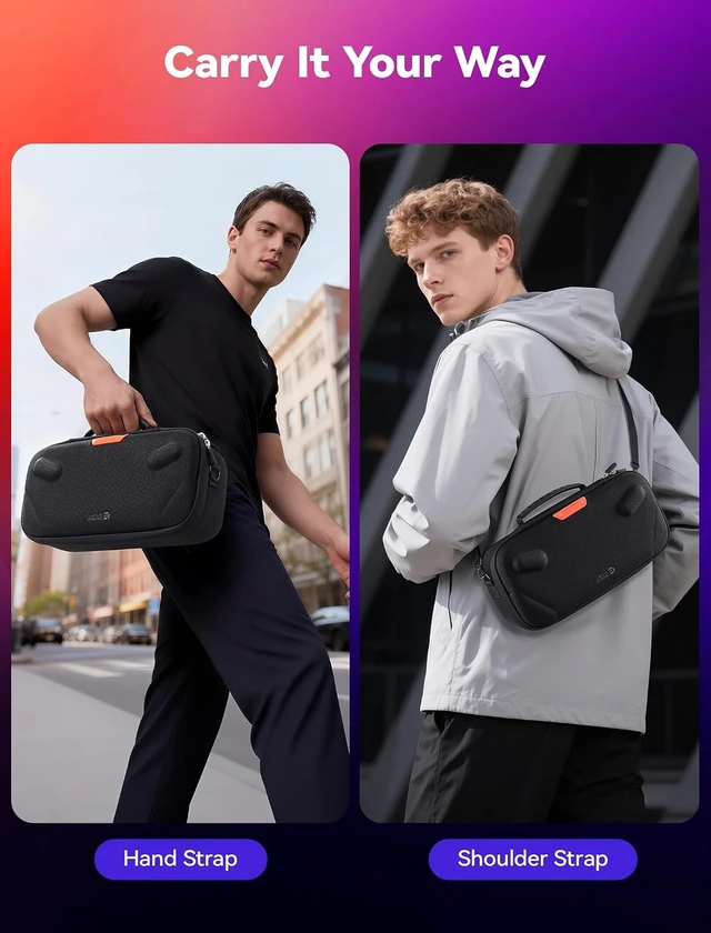 Alt view image 2 of 7 - JSAUX Carrying Case for Steam Deck/Steam Deck OLED, Hard Shell Travel Case
Dual-layer Storage, USB C Cable Included, Built-in Cable Port, Fits Charger and Accessories