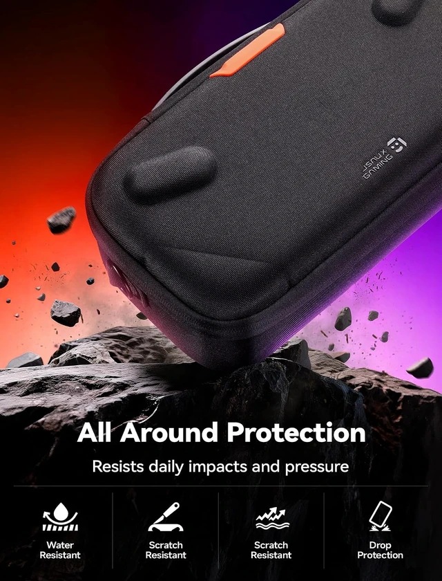 Alt view image 5 of 7 - JSAUX Carrying Case for Steam Deck/Steam Deck OLED, Hard Shell Travel Case
Dual-layer Storage, USB C Cable Included, Built-in Cable Port, Fits Charger and Accessories