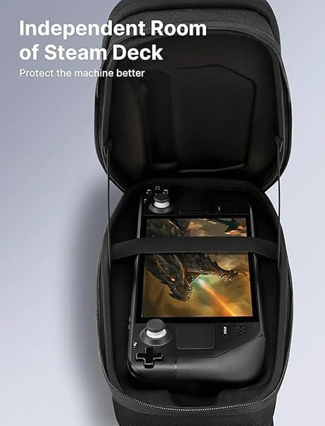 Alt view image 4 of 7 - JSAUX Sling Bag for Steam Deck/ROG Xbox Ally X, Crossbody Travel Case
Double-layer Storage, EVA Hard Shell, Fits Docking Station and Accessories