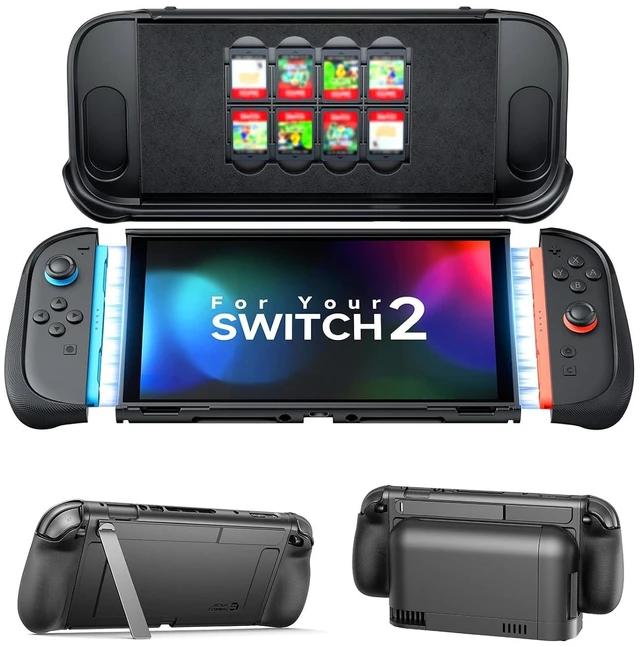 Main image of JSAUX Dockable Switch 2 Case with Split Grip and Stand - GoJoy Case
Hidden Metal Stand, Drop Protection, Dockable Design, PC Front Cover, Ergonomic Grip, 8 Game Card Storage