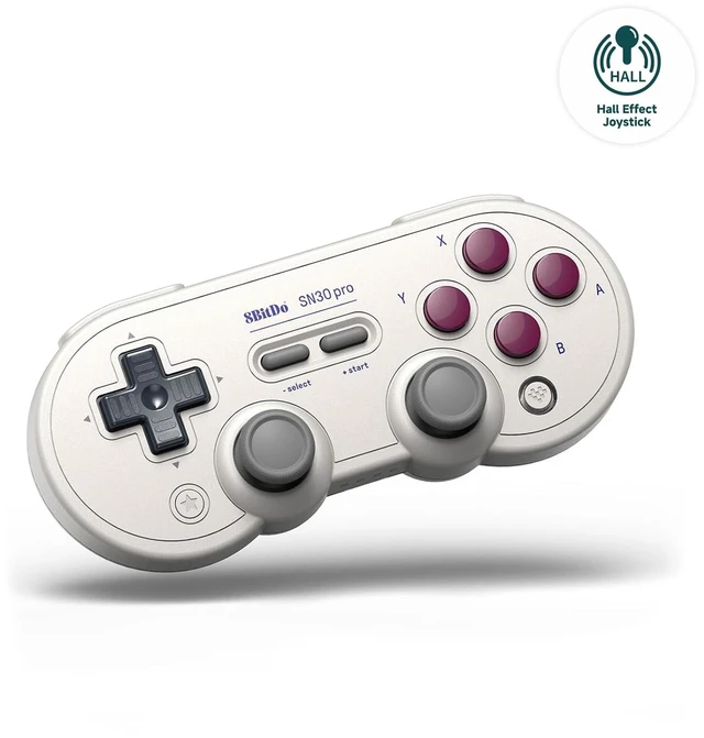 Main image of 8Bitdo SN30 Pro Bluetooth Controller for Switch 1/2, Windows PC, G Classic
motion controls, wireless Bluetooth, rechargeable battery, home and screenshot Buttons