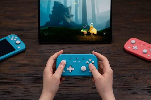 Alt view image 3 of 6 - 8BitDo Lite 2 Bluetooth Gamepad for Switch, Switch Lite, Android and Raspberry Pi (Turquoise)